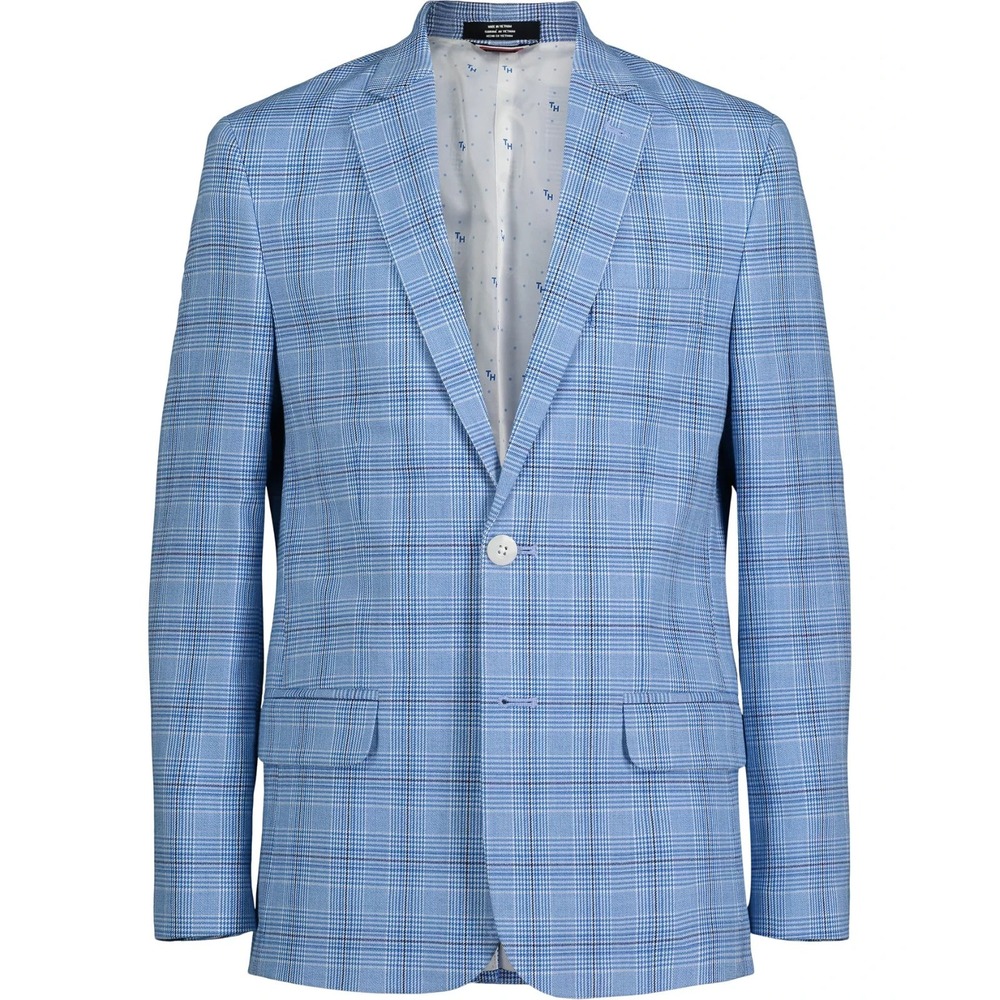 Tommy‎ Hilfiger Boys End-on-End Stretch Glen Plaid Suit Jacket Size 20 $125